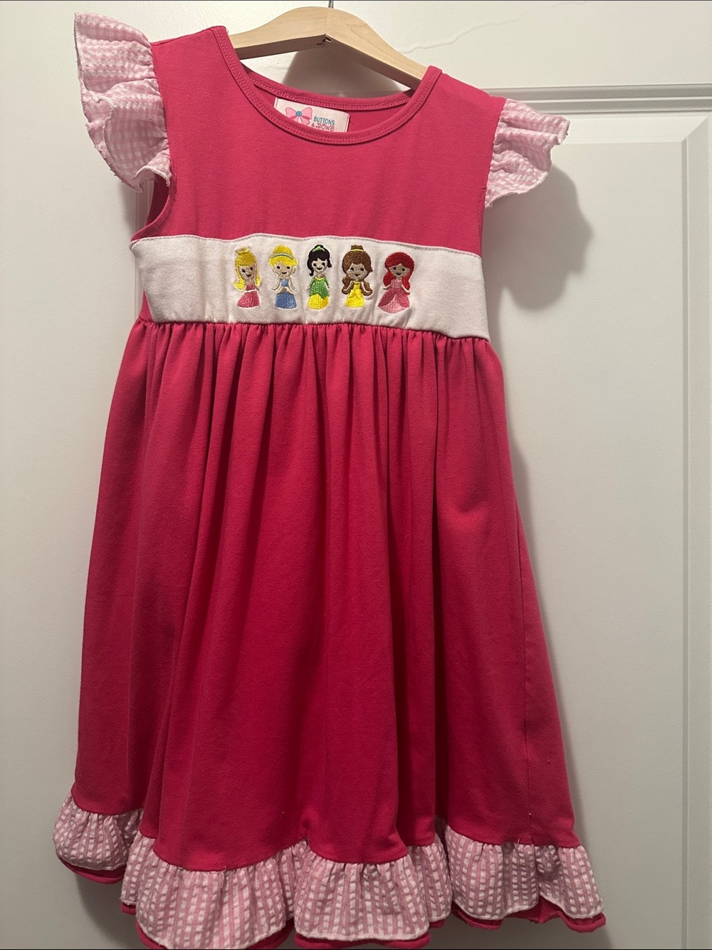Pink Dress with Embroidered princess